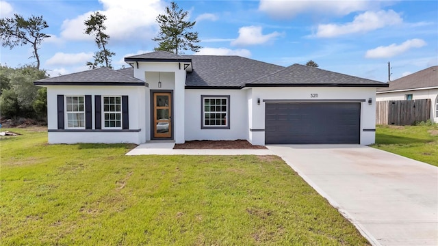 3211 SW 128th Street Rd, Ocala, FL 34473 - view of front of property featuring a garage, stucco siding, a shingled roof, and driveway