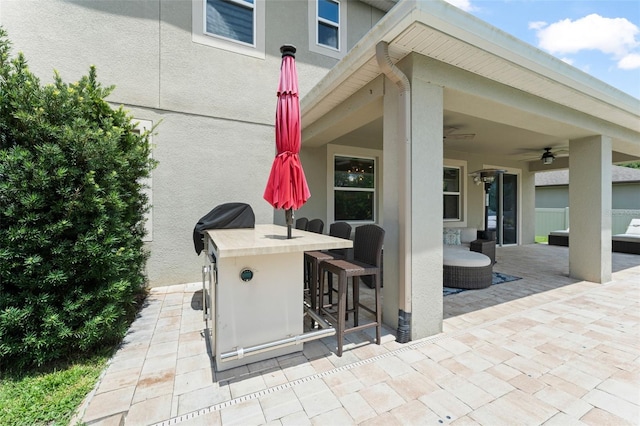 2401 Oxmoor Dr, Deland, FL 32724 - view of patio / terrace with a ceiling fan