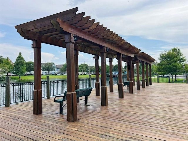 4010 Santa Maria Dr Unit 106, Kissimmee, FL 34741 - view of home's community with a pergola and a deck with water view