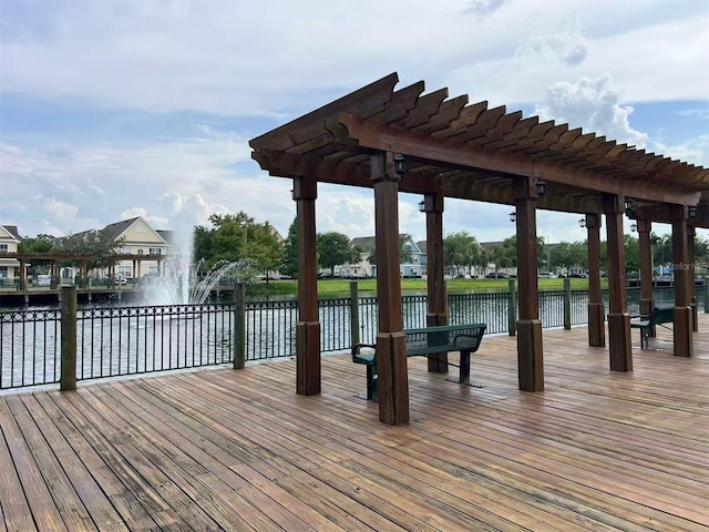 4010 Santa Maria Dr Unit 106, Kissimmee, FL 34741 - dock area with a pergola and a water view