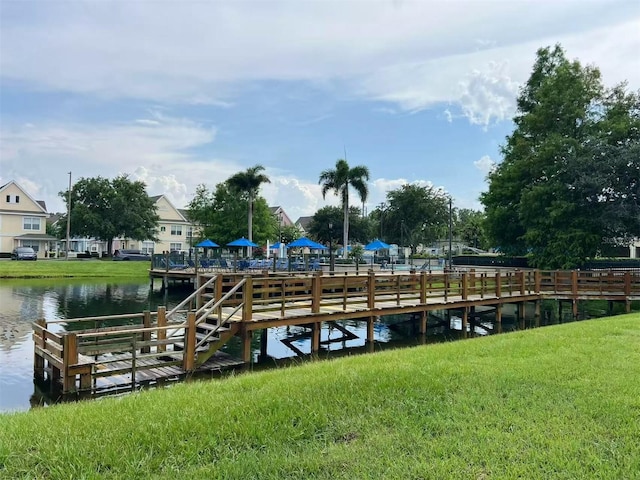 4010 Santa Maria Dr Unit 106, Kissimmee, FL 34741 - dock area featuring a water view