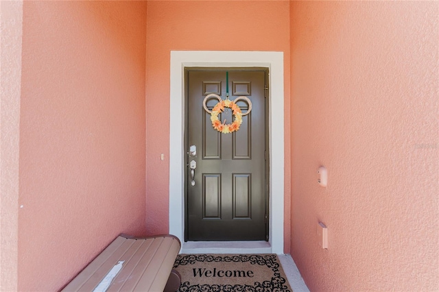 2923 Banana Palm Dr, Kissimmee, FL 34747 - property entrance with stucco siding