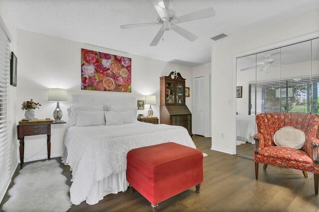 3501 Danby Ct, Orlando, FL 32812 - bedroom with wood finished floors, baseboards, and a ceiling fan