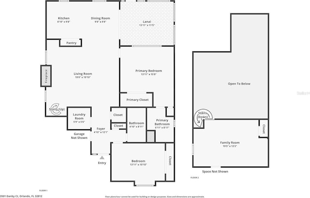 3501 Danby Ct, Orlando, FL 32812 - floor plan / room layout