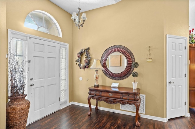 1354 Dutch Elm Dr, Altamonte Springs, FL 32714 - foyer entrance with a chandelier, wood finished floors, and baseboards