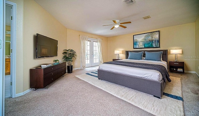 357 Fairway Pointe Cir, Orlando, FL 32828 - bedroom with carpet, access to outside, and ceiling fan