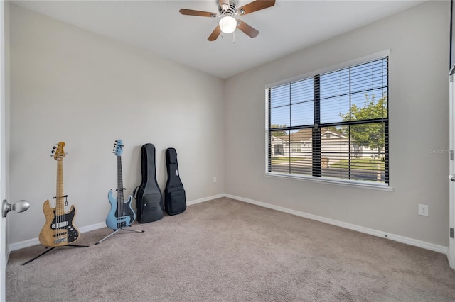 921 Costa Mesa Ln, Kissimmee, FL 34744 - empty room with carpet, ceiling fan, and baseboards