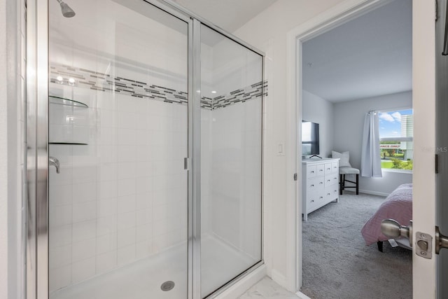 10221 Highline Crest St, Orlando, FL 32832 - ensuite bathroom with a stall shower and baseboards