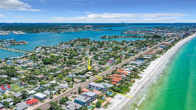 16107 Gulf Blvd, Redington Beach, FL 33708 - aerial view of waterfront with a beach