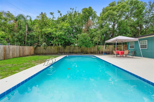 1805 Paloma Ave, Sanford, FL 32771 - view of swimming pool featuring a fenced backyard, a patio, and view of scattered trees