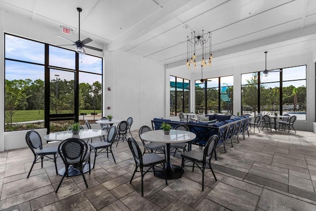 6615 Leo Ln, Saint Cloud, FL 34773 - sunroom with beamed ceiling
