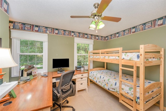 6321 Quarterhorse Cir, Cocoa, FL 32926 - bedroom with a textured ceiling and a desk