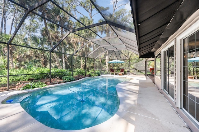 6321 Quarterhorse Cir, Cocoa, FL 32926 - swimming pool featuring a patio area and a lanai