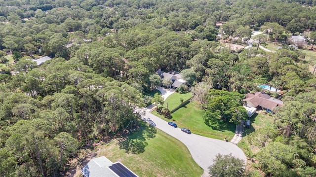6321 Quarterhorse Cir, Cocoa, FL 32926 - aerial overview of property's location with a heavily wooded area