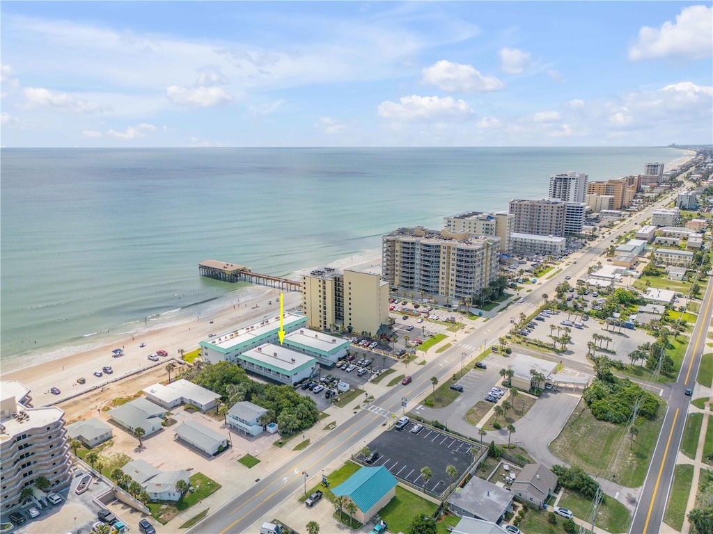 3641 S Atlantic Ave Unit 110, Daytona Beach, FL 32118 - view of urban area with waterfront with a beach