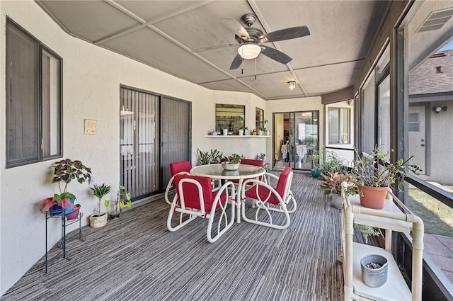 2209 Fairglenn Way, Winter Park, FL 32792 - sunroom / solarium with a ceiling fan and outdoor dining area