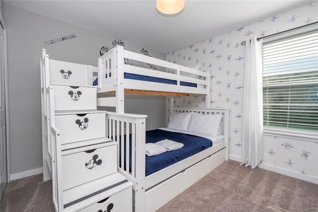 4414 Le Reve Ct, Kissimmee, FL 34746 - carpeted bedroom featuring wallpapered walls and baseboards