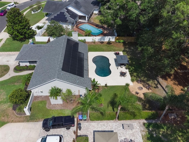 2122 Palm Crest Dr, Apopka, FL 32712 - aerial view of property and surrounding area featuring a pool