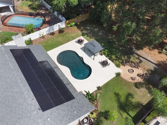 2122 Palm Crest Dr, Apopka, FL 32712 - view of swimming pool featuring a fenced backyard, a gazebo, and a patio area