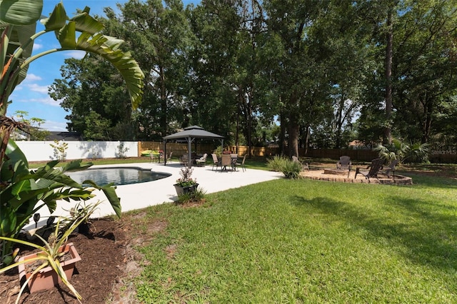 2122 Palm Crest Dr, Apopka, FL 32712 - view of yard featuring a gazebo and a patio area