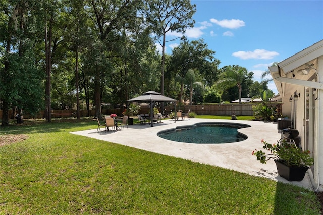 2122 Palm Crest Dr, Apopka, FL 32712 - view of swimming pool with a gazebo and a patio area