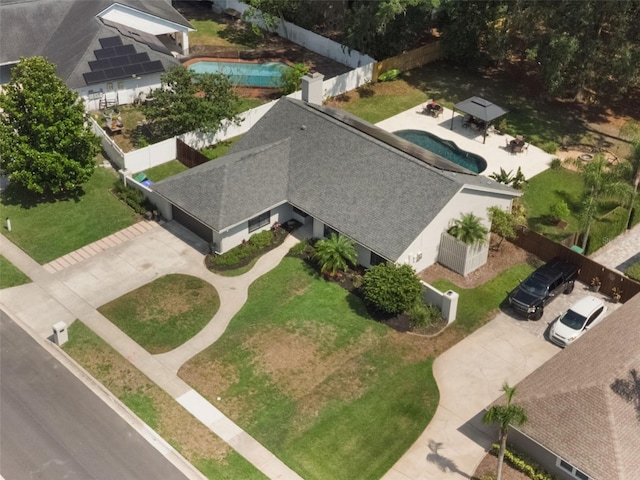 2122 Palm Crest Dr, Apopka, FL 32712 - aerial view of property and surrounding area with a pool area