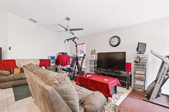 999 Trumbull St, Deltona, FL 32725 - living room featuring a ceiling fan