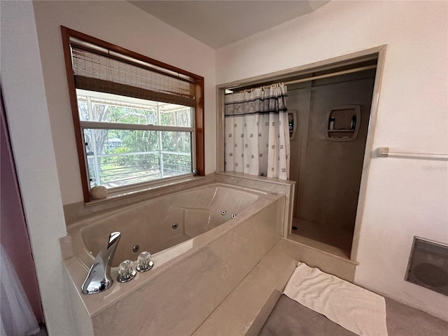 18620 Wayne Rd, Odessa, FL 33556 - full bathroom with a whirlpool tub and a walk in shower