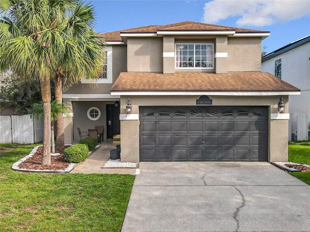 1803 Meadow Pond Way, Orlando, FL 32824 - view of front of house featuring stucco siding, a garage, driveway, and roof with shingles