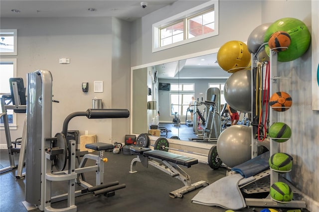 13452 Sagestone Dr, Winter Garden, FL 34787 - gym with a towering ceiling