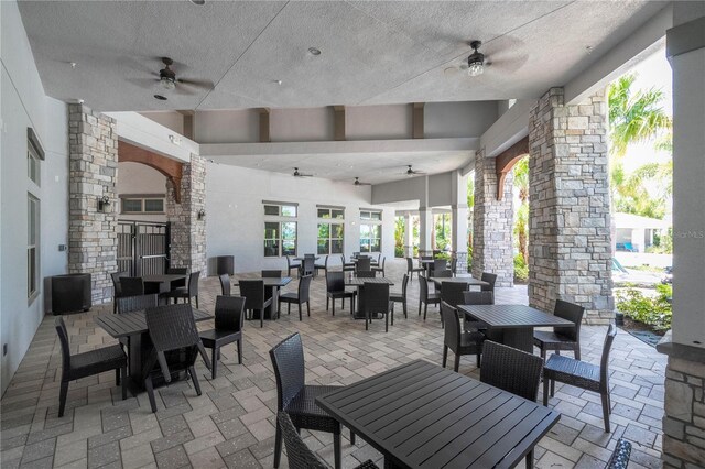 13452 Sagestone Dr, Winter Garden, FL 34787 - view of patio featuring ceiling fan and outdoor dining space