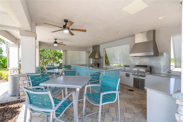 13452 Sagestone Dr, Winter Garden, FL 34787 - view of patio / terrace with a ceiling fan