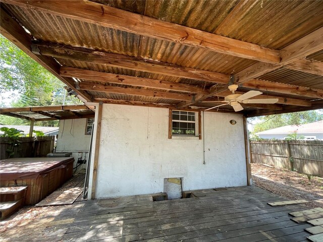 432 2nd Ave NE, Largo, FL 33770 - view of patio / terrace with a hot tub and a deck