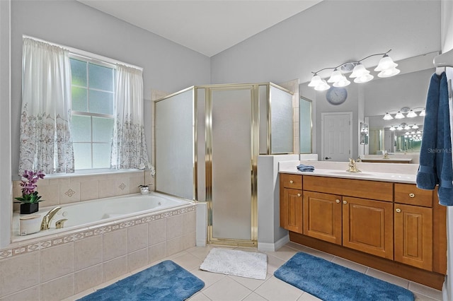 1124 Hidden Blf, Clermont, FL 34711 - full bath featuring plenty of natural light, a stall shower, vanity, and a bath