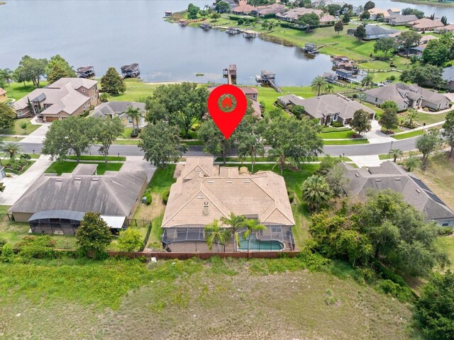 1319 Johns Cove Ln, Oakland, FL 34787 - aerial view of residential area with a nearby body of water