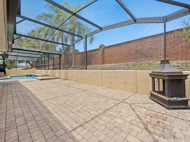1319 Johns Cove Ln, Oakland, FL 34787 - fenced backyard featuring a patio and a lanai