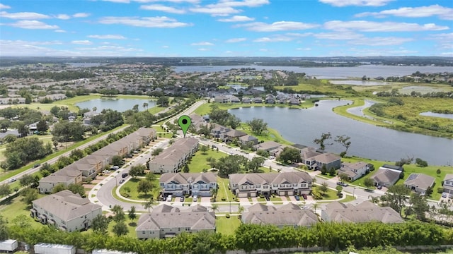 15241 Sunrise Grove Ct, Winter Garden, FL 34787 - aerial view of residential area featuring a nearby body of water