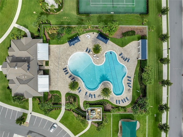 15241 Sunrise Grove Ct, Winter Garden, FL 34787 - drone / aerial view of a pool