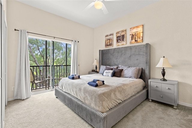 110 Watling Way Unit 25204, Davenport, FL 33837 - bedroom with access to outside, carpet flooring, baseboards, and a ceiling fan