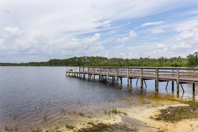 110 Watling Way Unit 25204, Davenport, FL 33837 - dock area featuring a water view and a wooded view