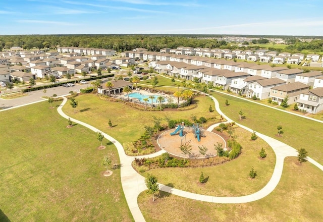 491 Whistling Duck Trl, Saint Cloud, FL 34771 - aerial view of property and surrounding area featuring a pool and nearby suburban area