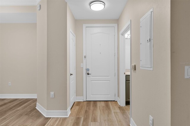 500 Mirasol Cir Unit 203, Celebration, FL 34747 - entryway featuring light wood-style flooring and baseboards