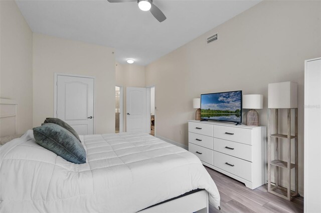 500 Mirasol Cir Unit 203, Celebration, FL 34747 - bedroom featuring light wood-style floors and a ceiling fan