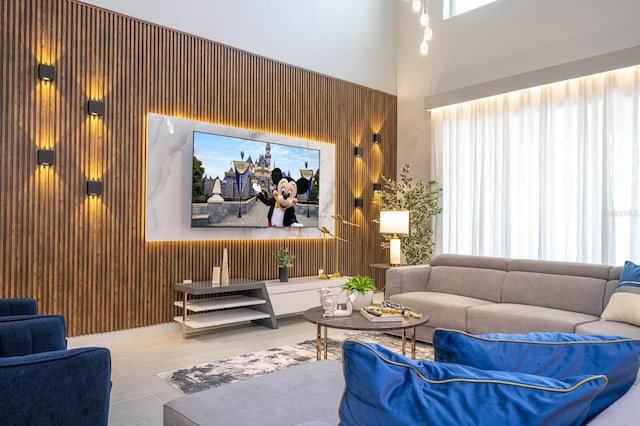 8964 Takeaway Way, Davenport, FL 33896 - community lobby featuring a high ceiling and wooden walls