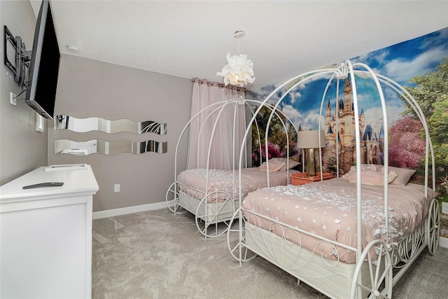 1403 Rolling Fairway Dr, Davenport, FL 33896 - carpeted bedroom with baseboards and a chandelier