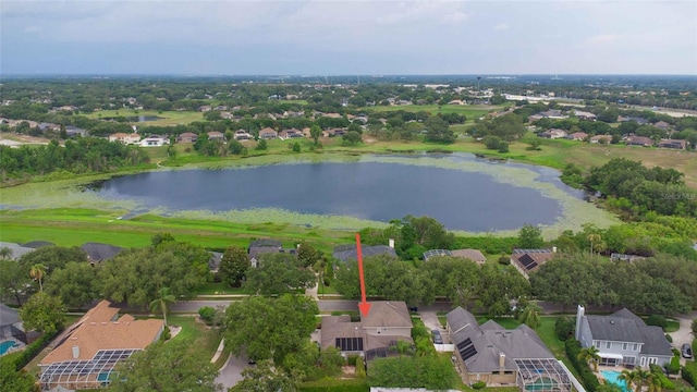 3372 Bellington Dr, Orlando, FL 32835 - aerial overview of property's location with a large body of water and nearby suburban area