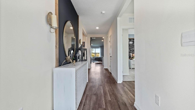 3141 Partington Blvd, Davenport, FL 33837 - hall with dark wood-type flooring, baseboards, and recessed lighting