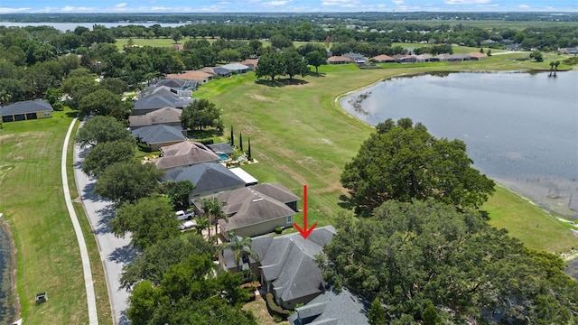 16729 Tall Grass Ln, Clermont, FL 34711 - aerial view of property's location with nearby suburban area and a large body of water