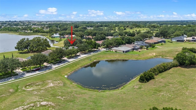 16729 Tall Grass Ln, Clermont, FL 34711 - aerial perspective of suburban area featuring a nearby body of water