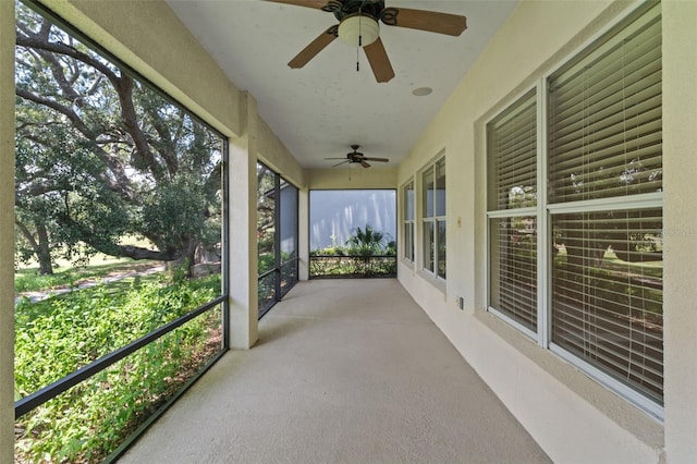 16729 Tall Grass Ln, Clermont, FL 34711 - unfurnished sunroom featuring ceiling fan